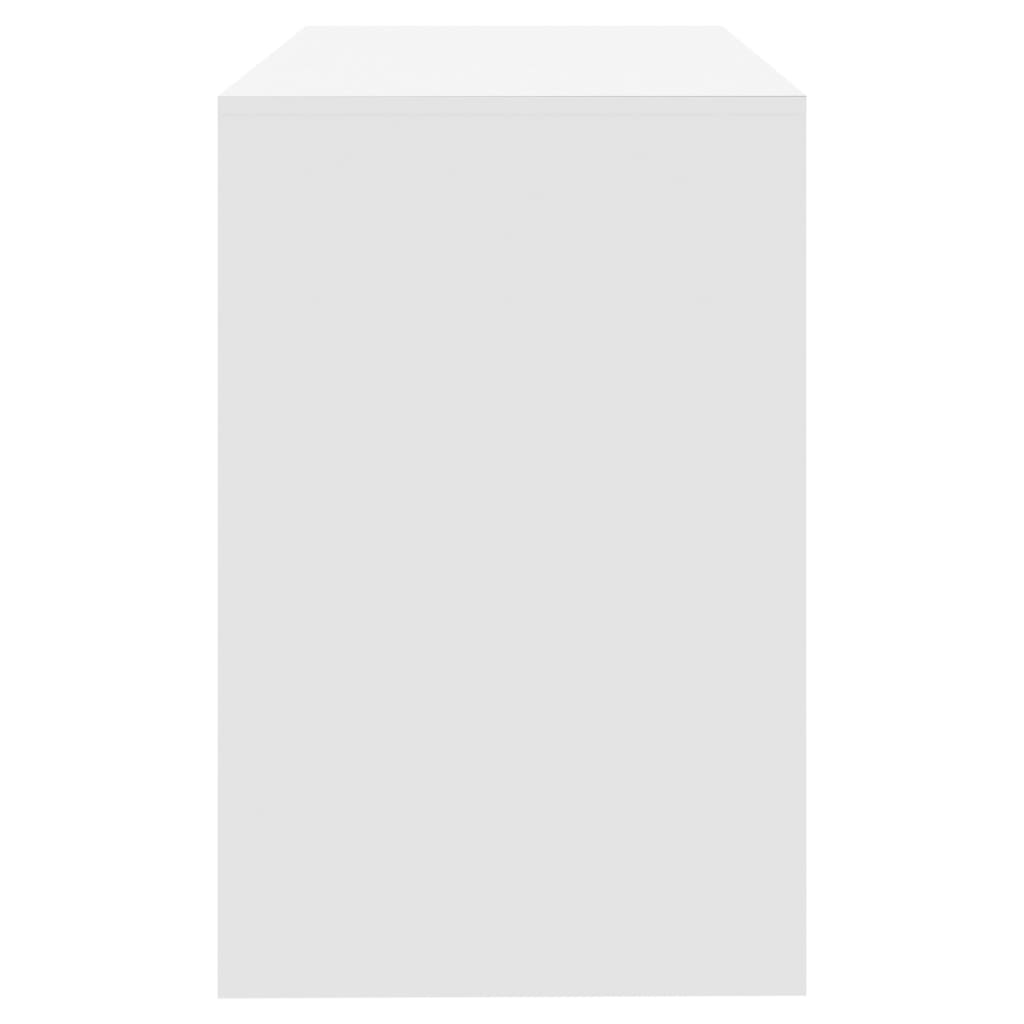 vidaXL Bureau Blanc 101x50x76,5 cm Aggloméré