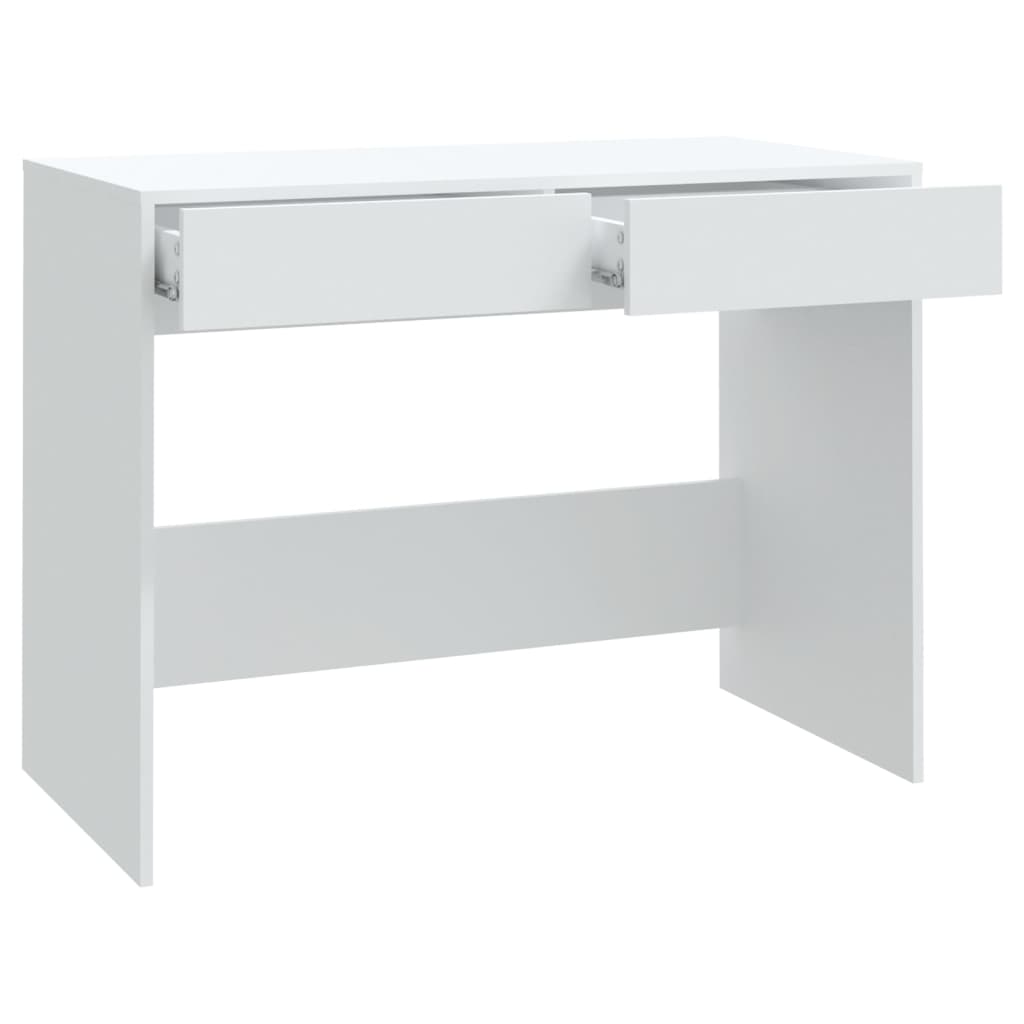 vidaXL Bureau Blanc 101x50x76,5 cm Aggloméré