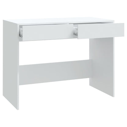 vidaXL Bureau Blanc 101x50x76,5 cm Aggloméré