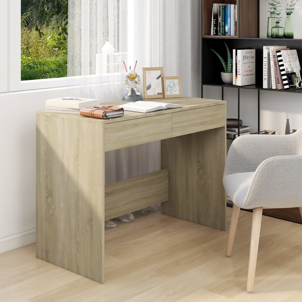 vidaXL Bureau Chêne sonoma 101x50x76,5 cm Aggloméré