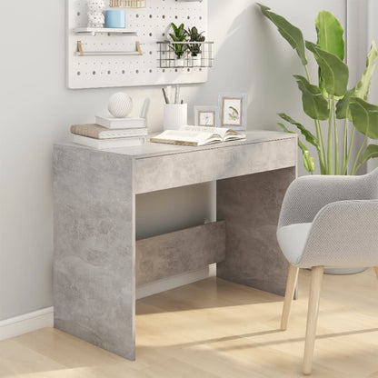 vidaXL Bureau Gris béton 101x50x76,5 cm Aggloméré