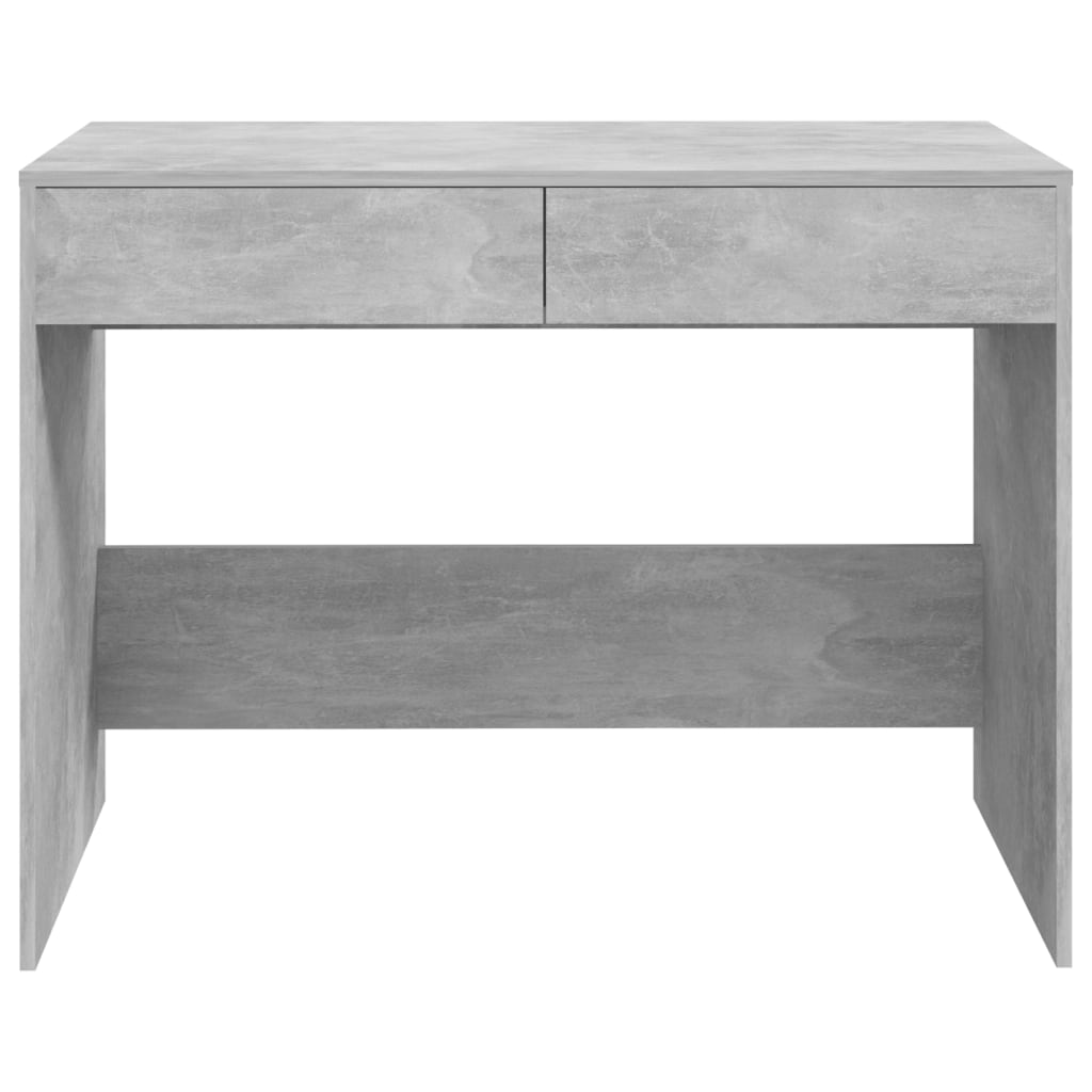 vidaXL Bureau Gris béton 101x50x76,5 cm Aggloméré