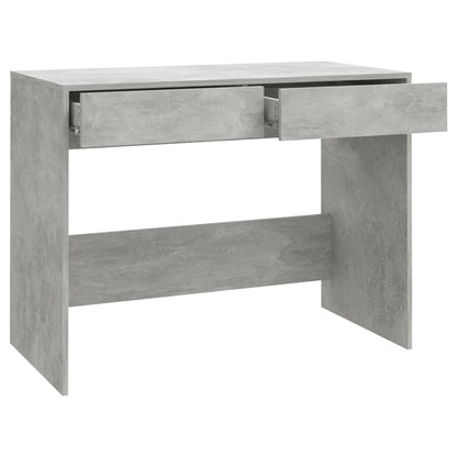 vidaXL Bureau Gris béton 101x50x76,5 cm Aggloméré