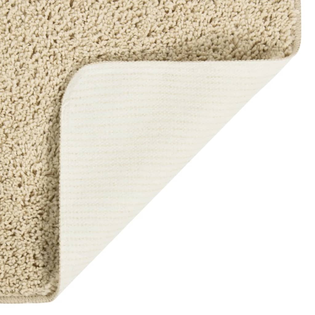 vidaXL Tapis shaggy antidérapant Crème 140x200 cm