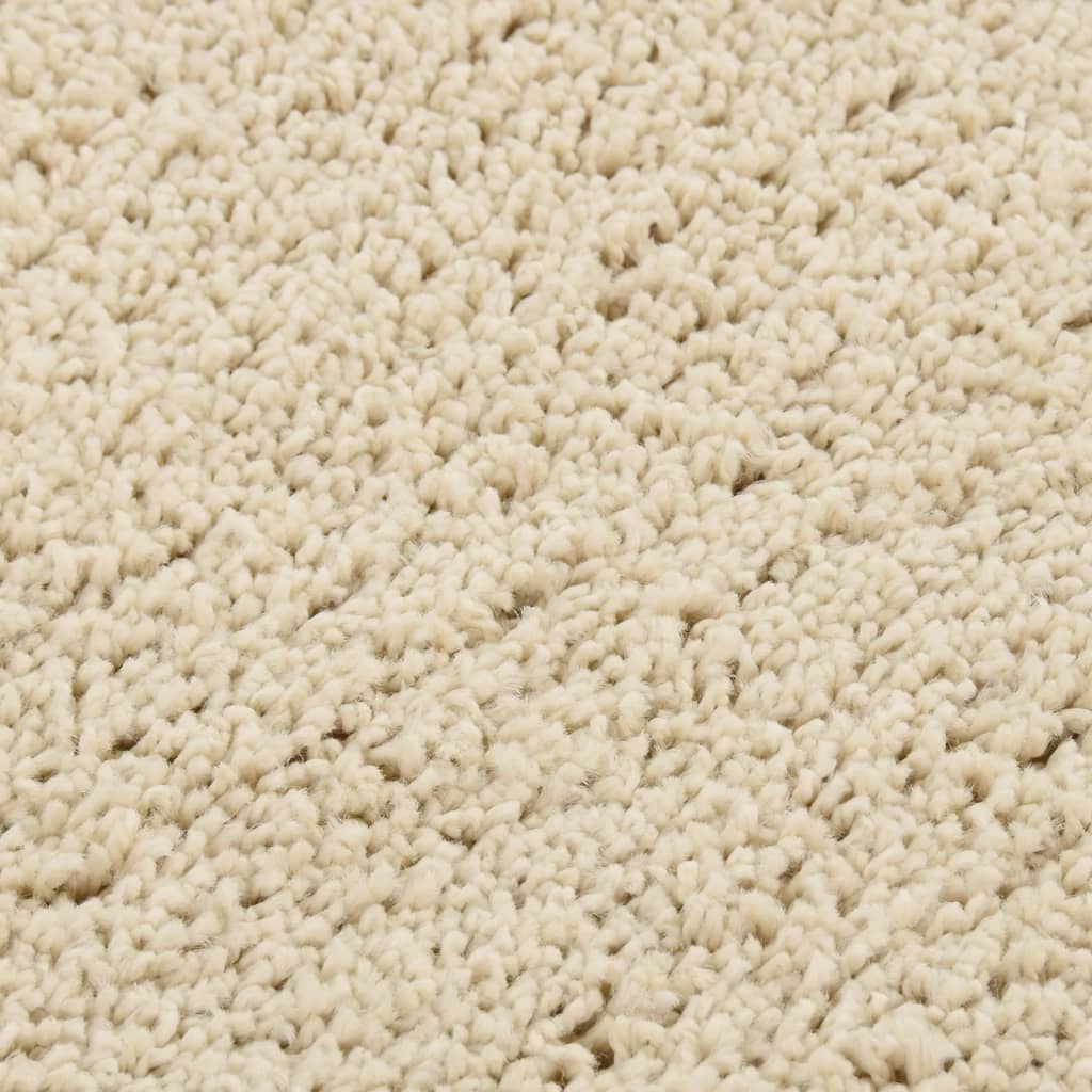 vidaXL Tapis shaggy antidérapant Crème 160x230 cm