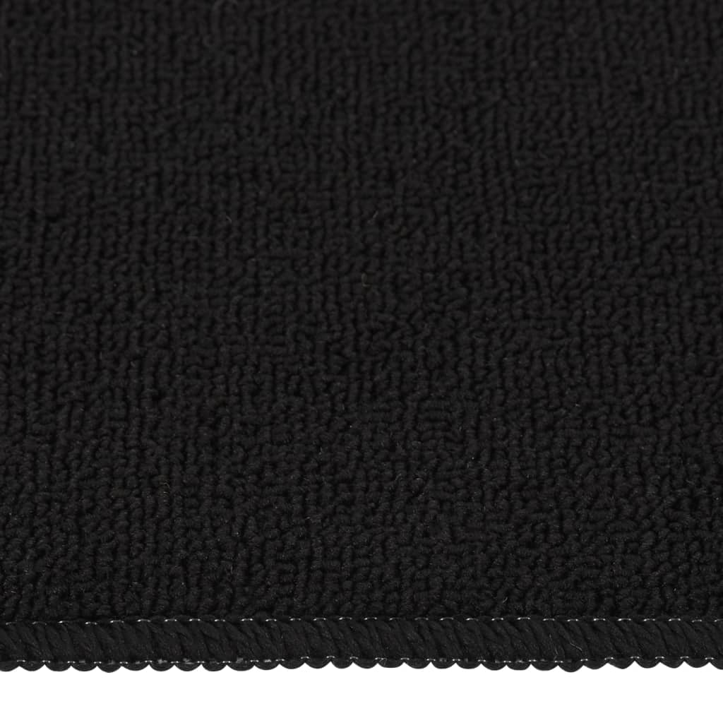 vidaXL Tapis d'escalier antidérapants 15pcs 60x25cm Noir Rectangulaire