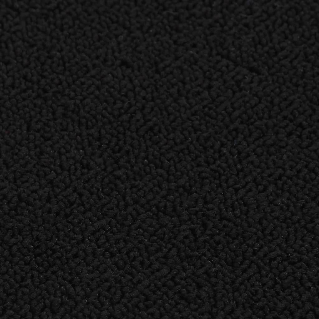 vidaXL Tapis d'escalier antidérapants 15pcs 60x25cm Noir Rectangulaire