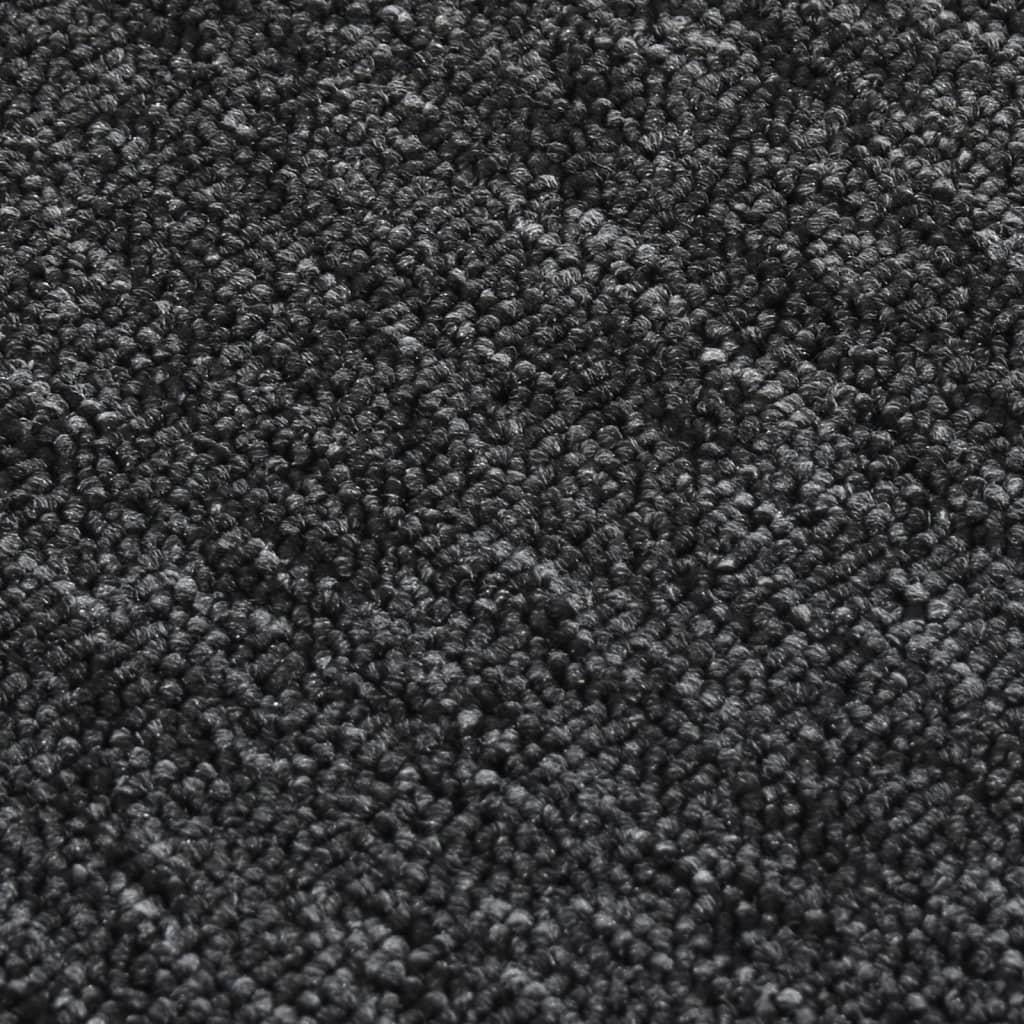 vidaXL Tapis d'escalier 15 pcs 60x25 cm Anthracite Rectangulaire