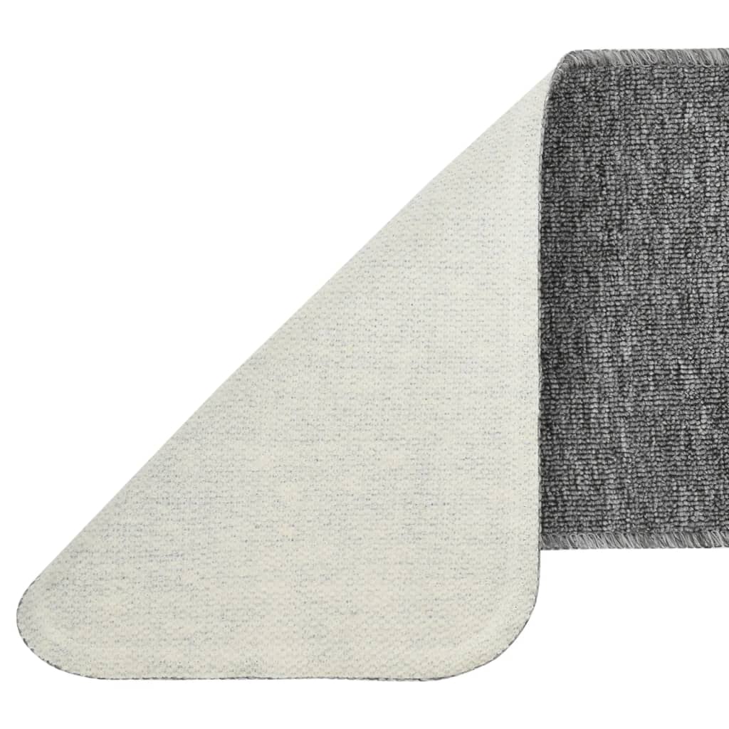 vidaXL Tapis d'escalier antidérapants 15pcs 60x25cm Gris Rectangulaire