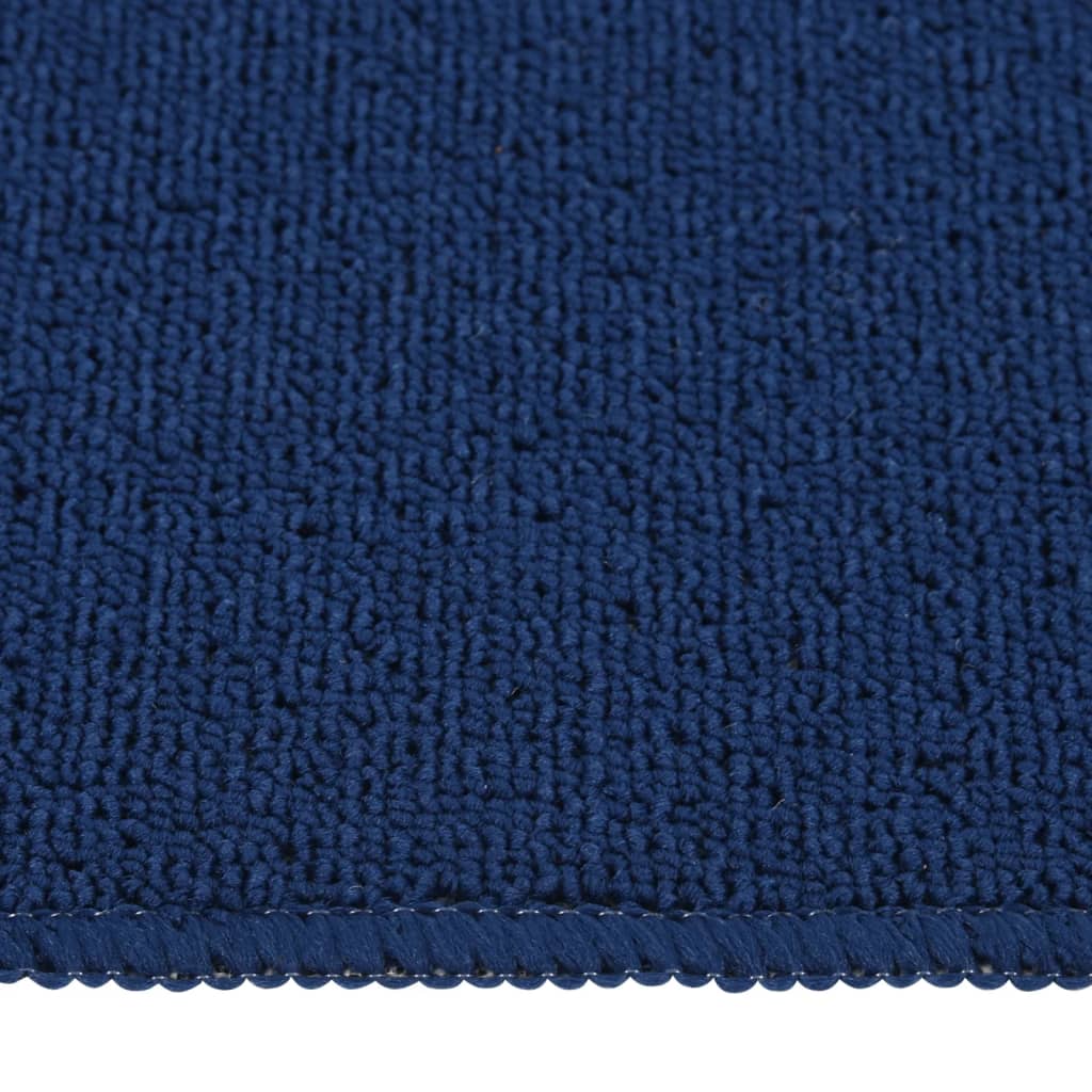 vidaXL Tapis d'escalier 15 pcs 70x20 cm Bleu marine Rectangulaire