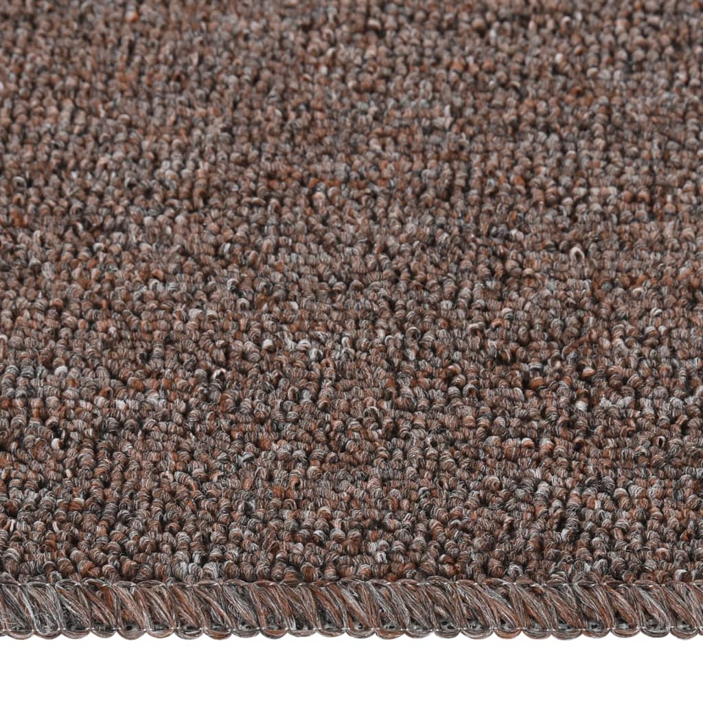 vidaXL Tapis escalier antidérapants 15pcs 75x20cm Marron Rectangulaire