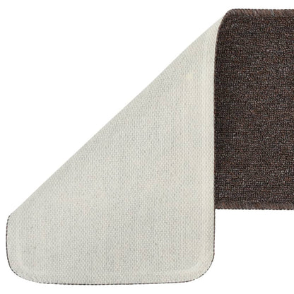 vidaXL Tapis escalier antidérapants 15pcs 75x20cm Marron Rectangulaire