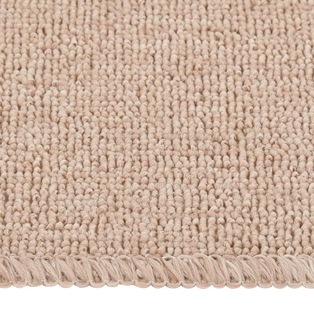 vidaXL Tapis escalier antidérapants 15 pcs 75x20cm Beige Rectangulaire