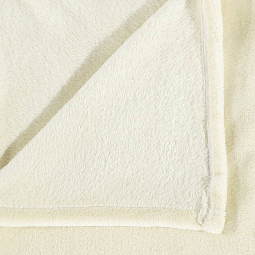 vidaXL Couverture crème 130x170 cm polyester