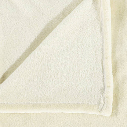vidaXL Couverture crème 130x170 cm polyester