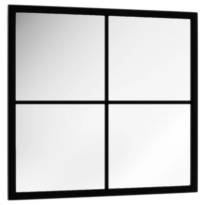 vidaXL Miroir mural Noir 40x40 cm métal