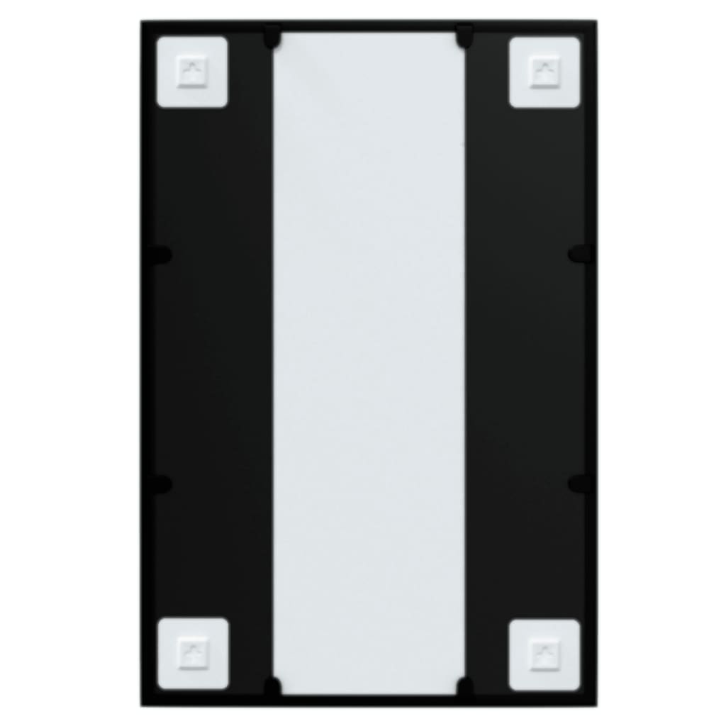 vidaXL Miroir mural noir 60x40 cm métal