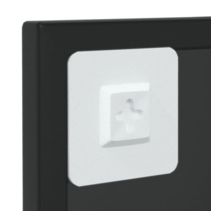 vidaXL Miroir mural noir 60x40 cm métal