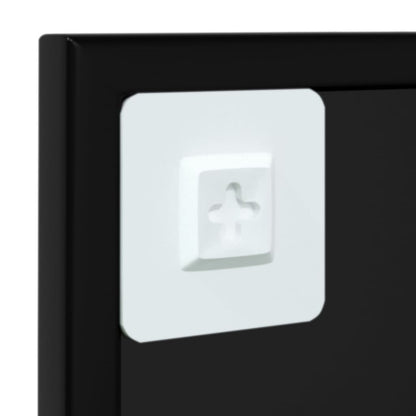 vidaXL Miroir mural noir 60x60 cm métal