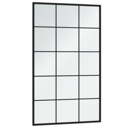 vidaXL Miroir mural noir 100x60 cm métal