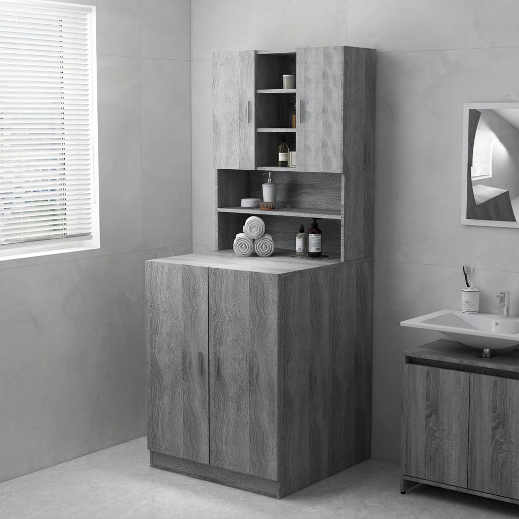 vidaXL Meuble pour machine à laver Sonoma gris 71x71,5x91,5 cm