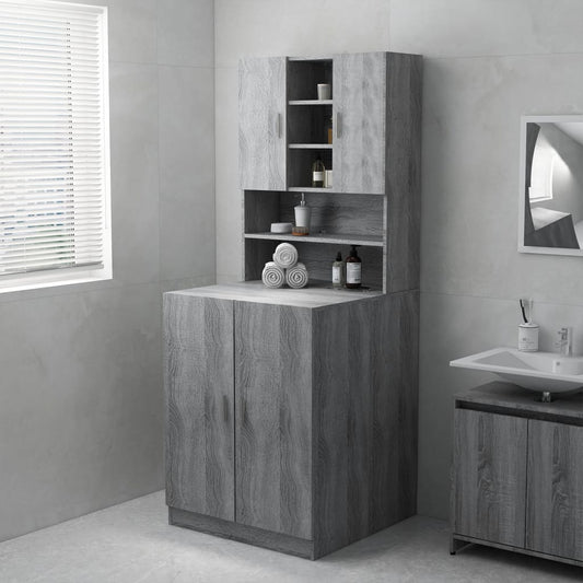 vidaXL Meuble pour machine à laver Sonoma gris 71x71,5x91,5 cm