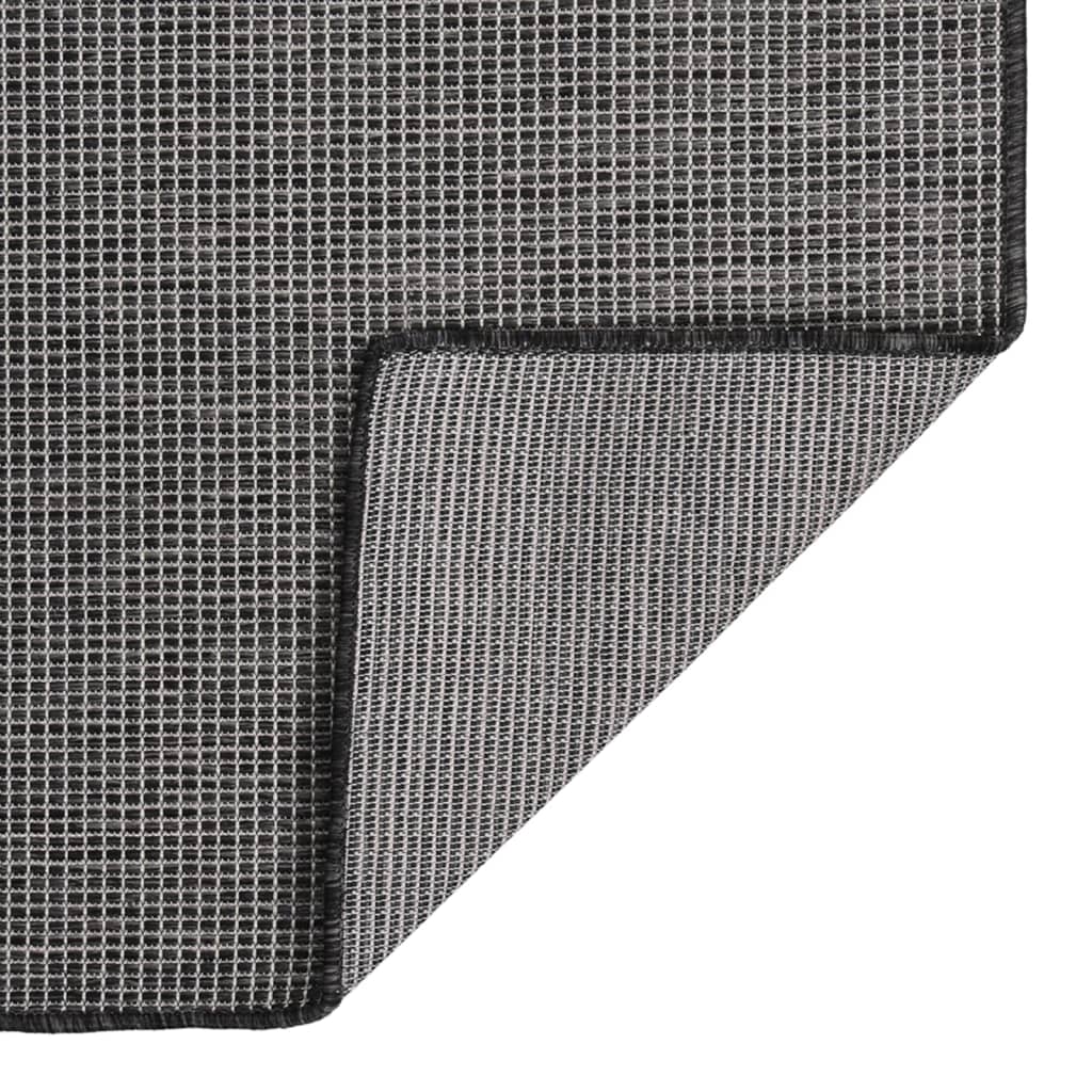 vidaXL Tapis à tissage plat d'extérieur 140x200 cm Gris