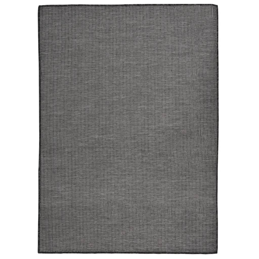 vidaXL Tapis à tissage plat d'extérieur 200x280 cm Gris