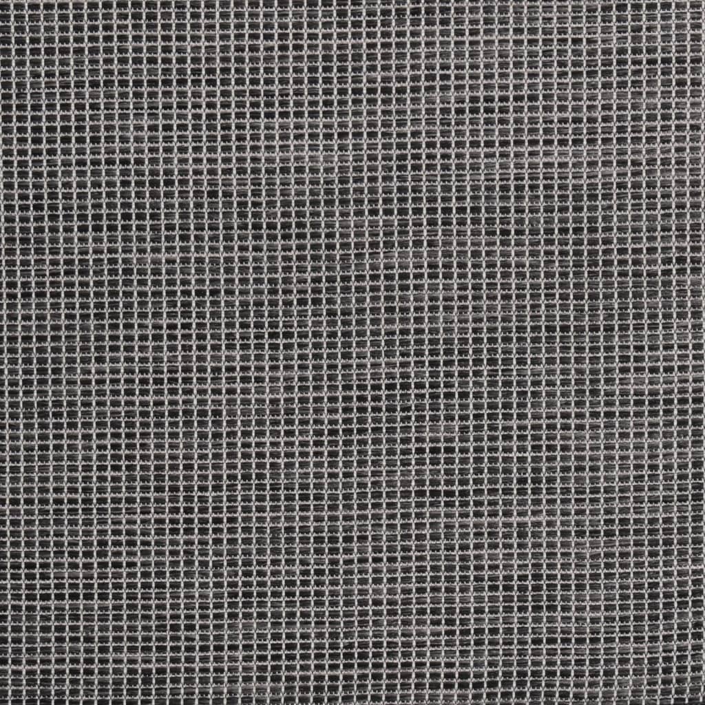 vidaXL Tapis à tissage plat d'extérieur 200x280 cm Gris