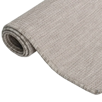 vidaXL Tapis à tissage plat d'extérieur 120x170 cm Taupe