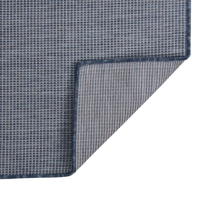 vidaXL Tapis à tissage plat d'extérieur 160x230 cm Bleu