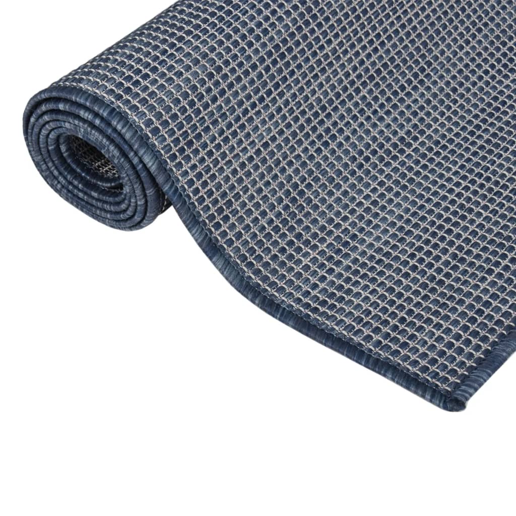 vidaXL Tapis à tissage plat d'extérieur 200x280 cm Bleu