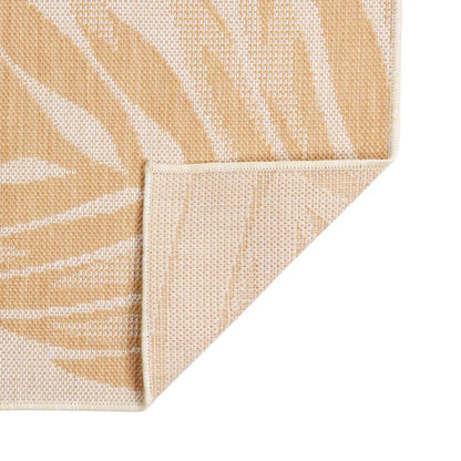 vidaXL Tapis à tissage plat d'extérieur 120x170 cm Motif de feuille