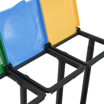 vidaXL Supports avec couvercle pour sacs poubelle 240-330 L PP