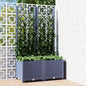 vidaXL Jardinière avec treillis Gris foncé 80x40x136 cm PP