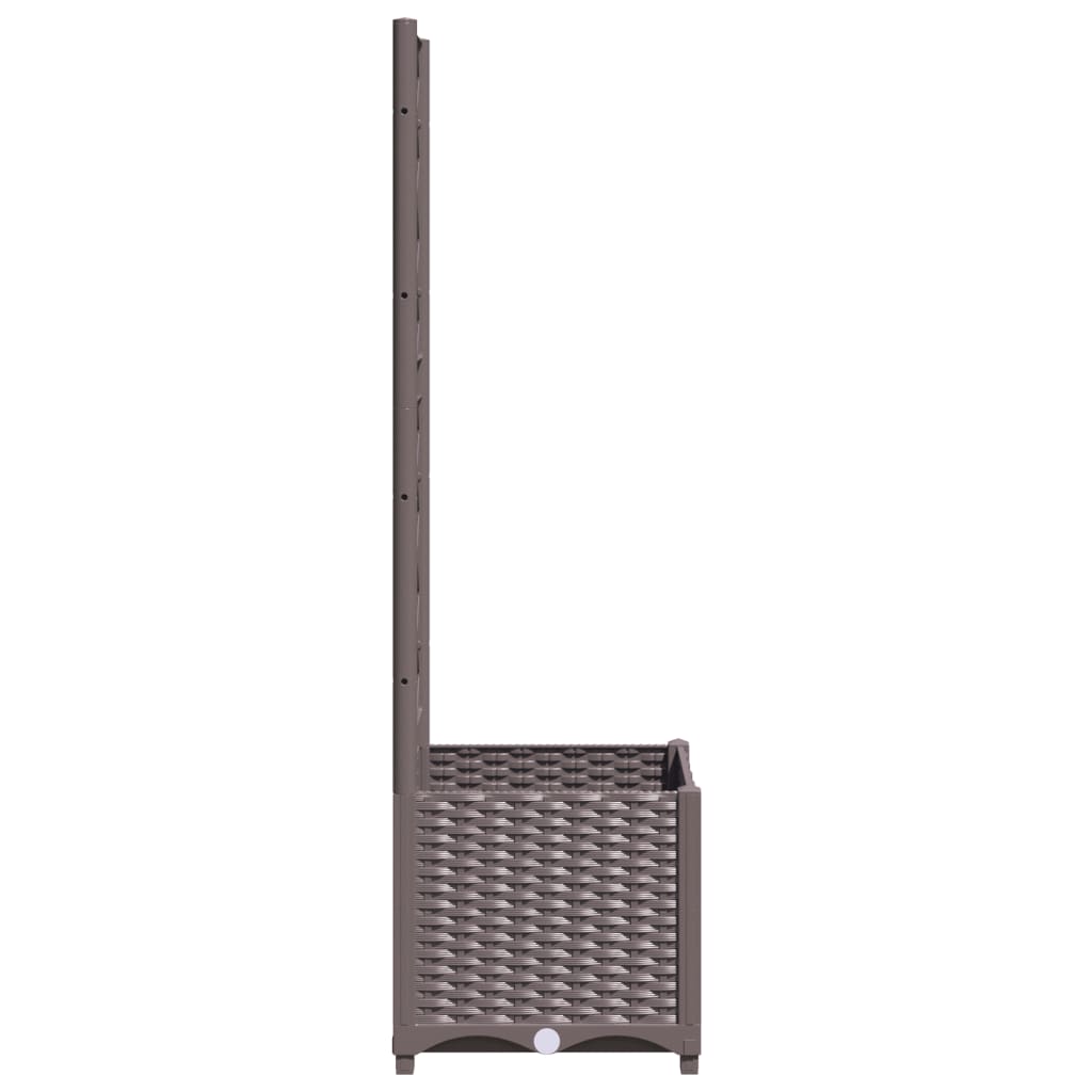 vidaXL Jardinière avec treillis Marron 40x40x136 cm PP