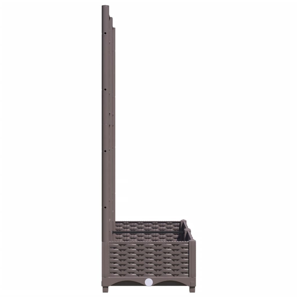 vidaXL Jardinière avec treillis Marron 80x40x121,5 cm PP