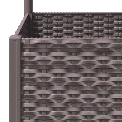 vidaXL Jardinière avec treillis Marron 80x80x136 cm PP