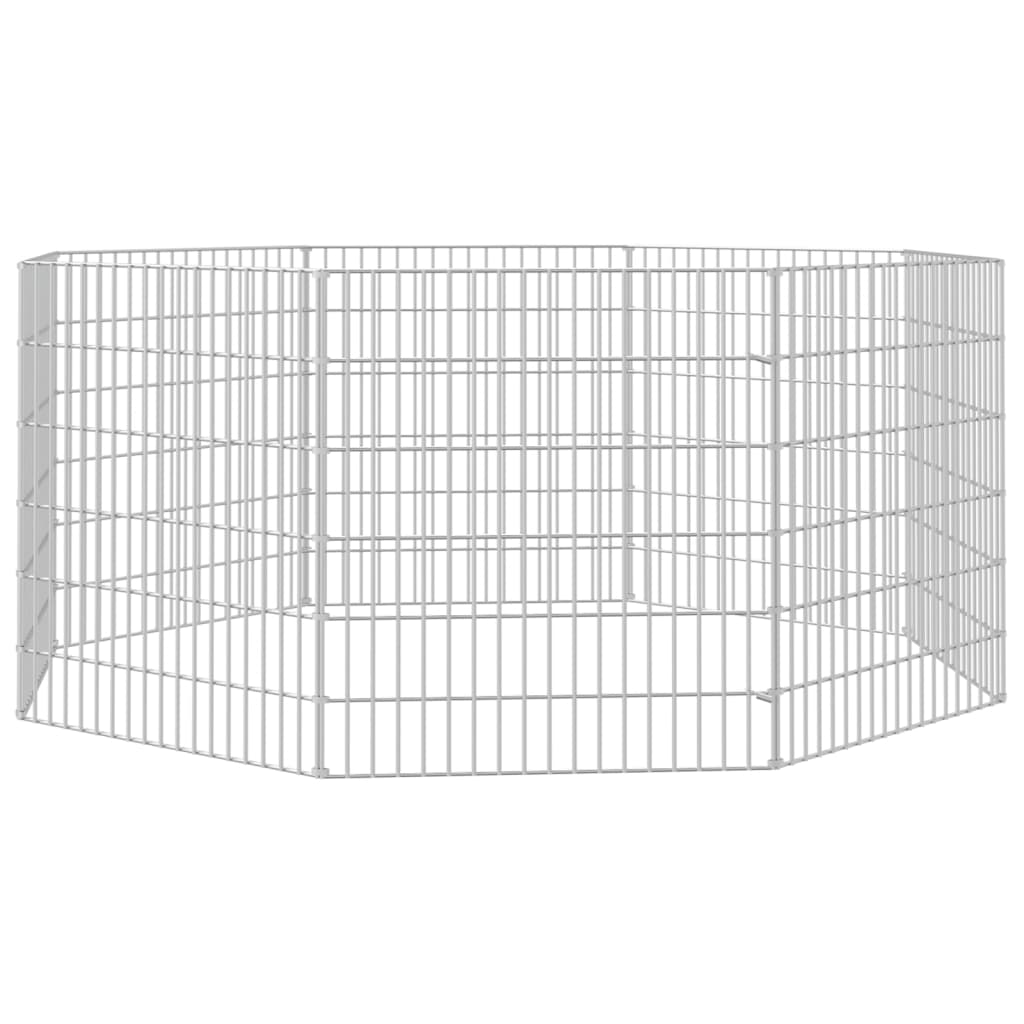 vidaXL Cage à lapin 8 panneaux 54x60 cm Fer galvanisé