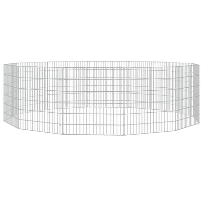 vidaXL Cage à lapin 12 panneaux 54x60 cm Fer galvanisé