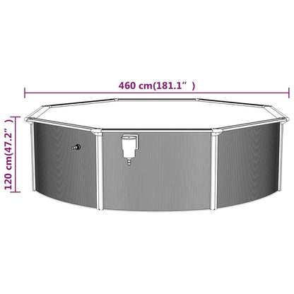 vidaXL Piscine avec échelle de sécurité 460x120 cm
