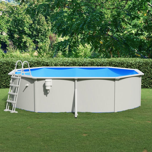 vidaXL Piscine avec échelle de sécurité 490x360x120 cm