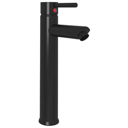 vidaXL Lavabo de bain avec robinet et drain à poussoir Verre trempé