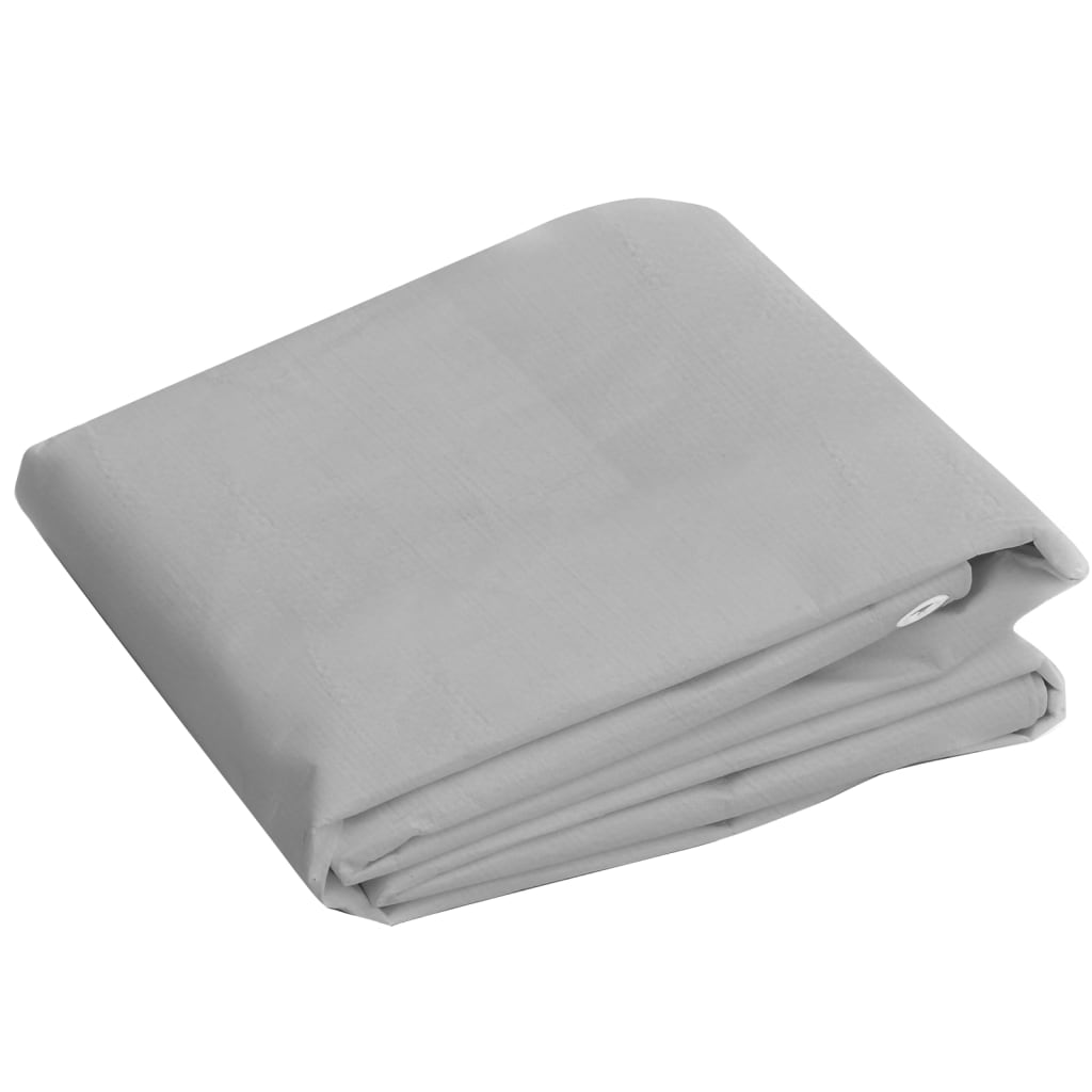vidaXL Bâche 260 g/m² 4x5 m Gris PEHD