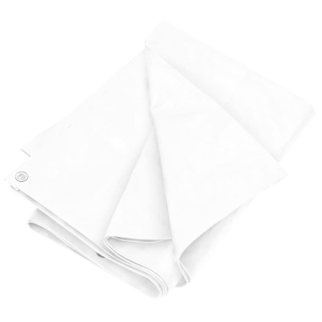 vidaXL Bâche 180 g/m² 8x10 m Blanc PEHD