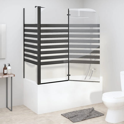 vidaXL Cabine de douche à rayures 120x68x130 cm Verre trempé