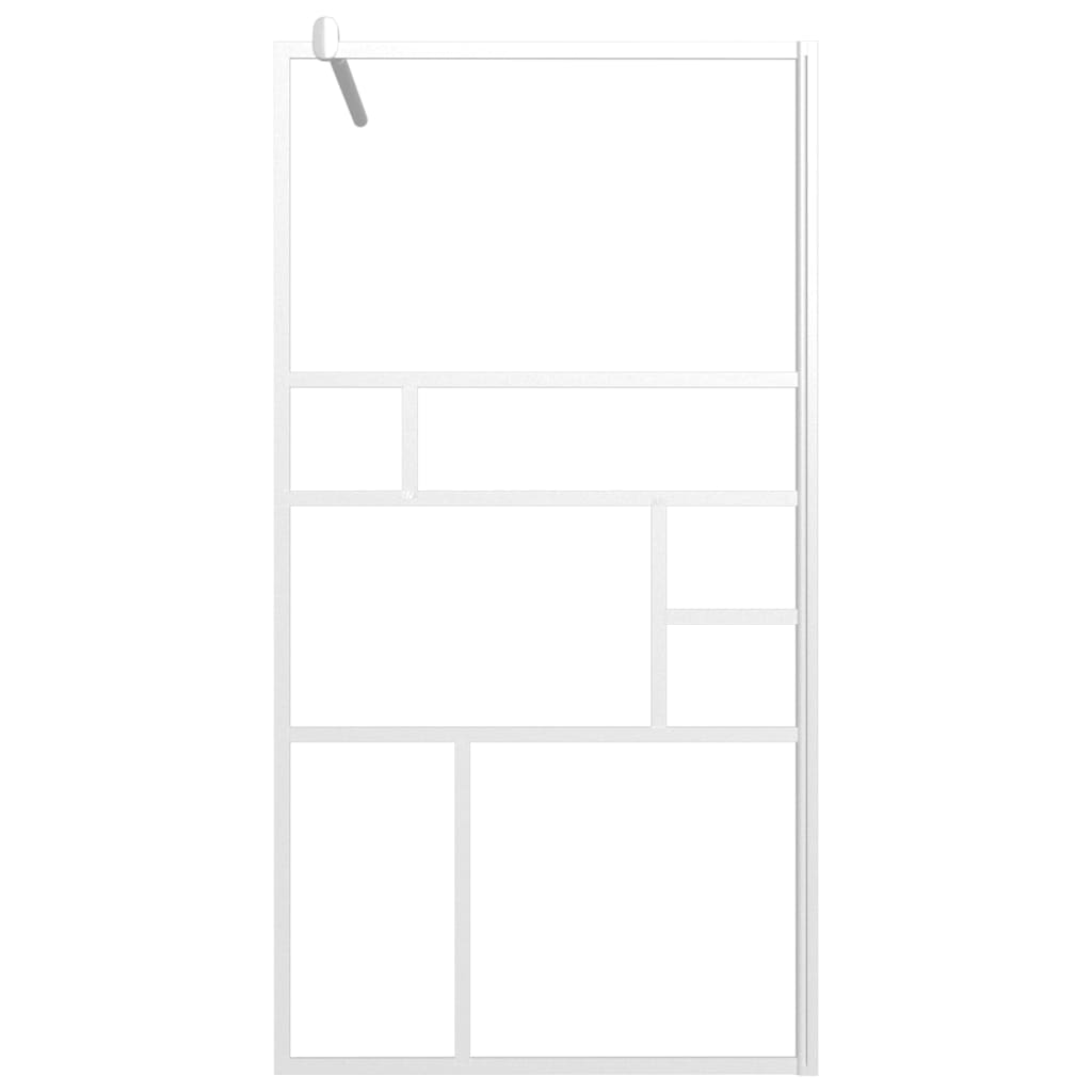vidaXL Paroi de douche 100x195 cm ESG Verre Blanc