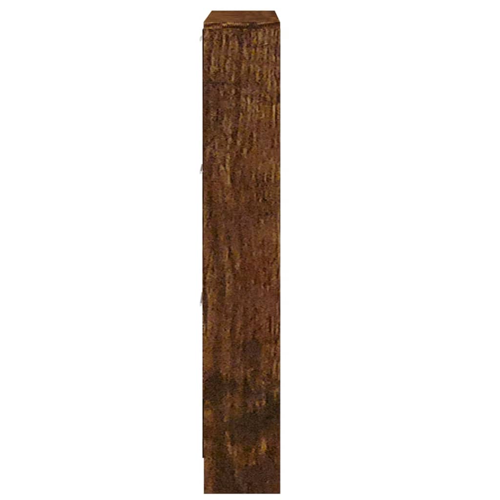 vidaXL Armoire à chaussures Chêne fumé 59x17x108 cm Bois d'ingénierie