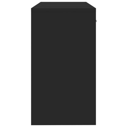 vidaXL Bureau avec tiroir et armoire Noir 100x40x73 cm Bois ingénierie