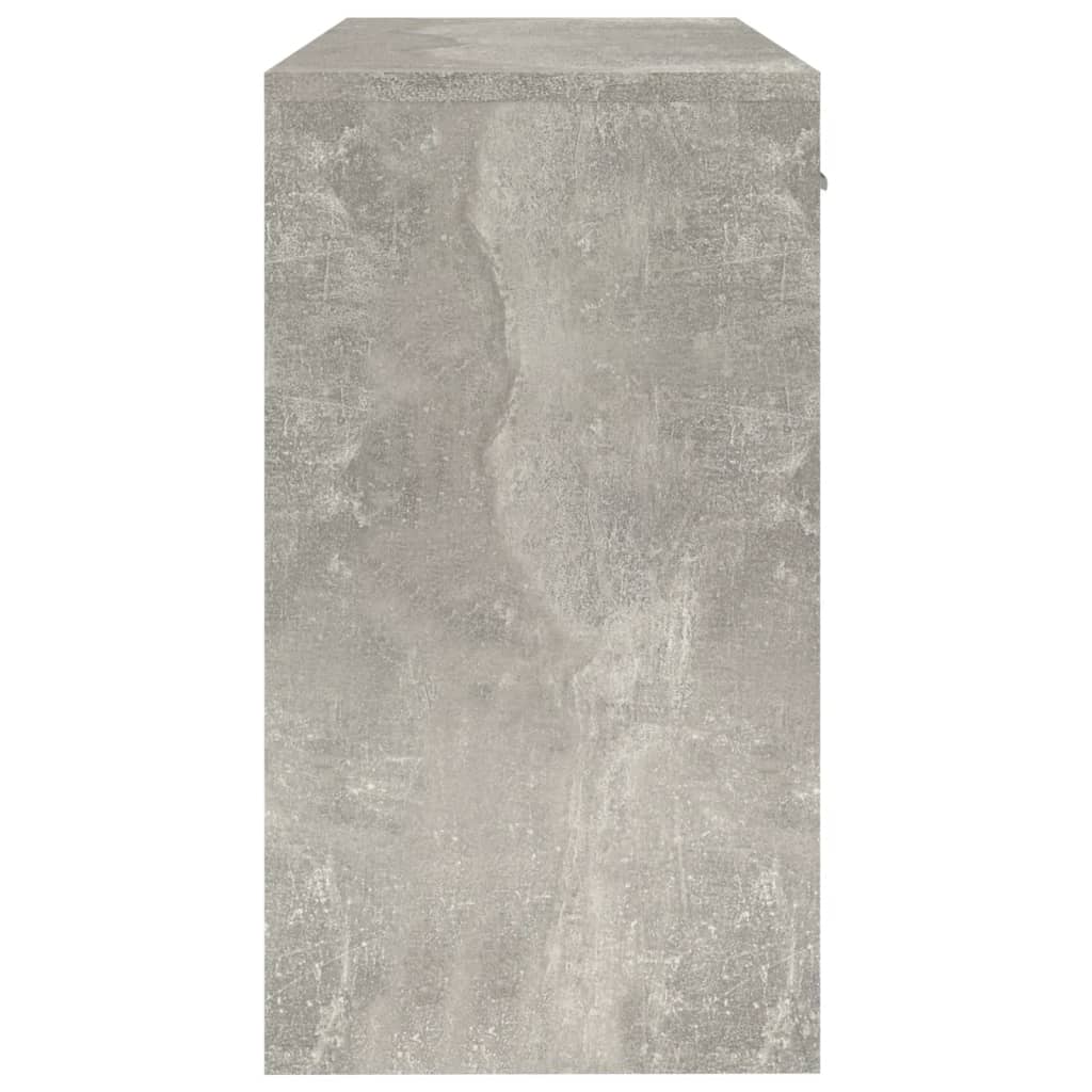 vidaXL Bureau avec tiroir et armoire Gris béton 100x40x73 cm